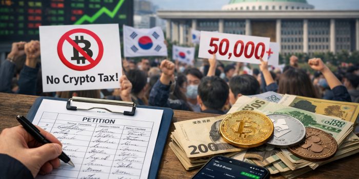 Petisi Tolak Pajak Kripto Korea Selatan Capai 50.000 Tanda Tangan! Segera Dibahas di Parlemen, Pasar Bergairah