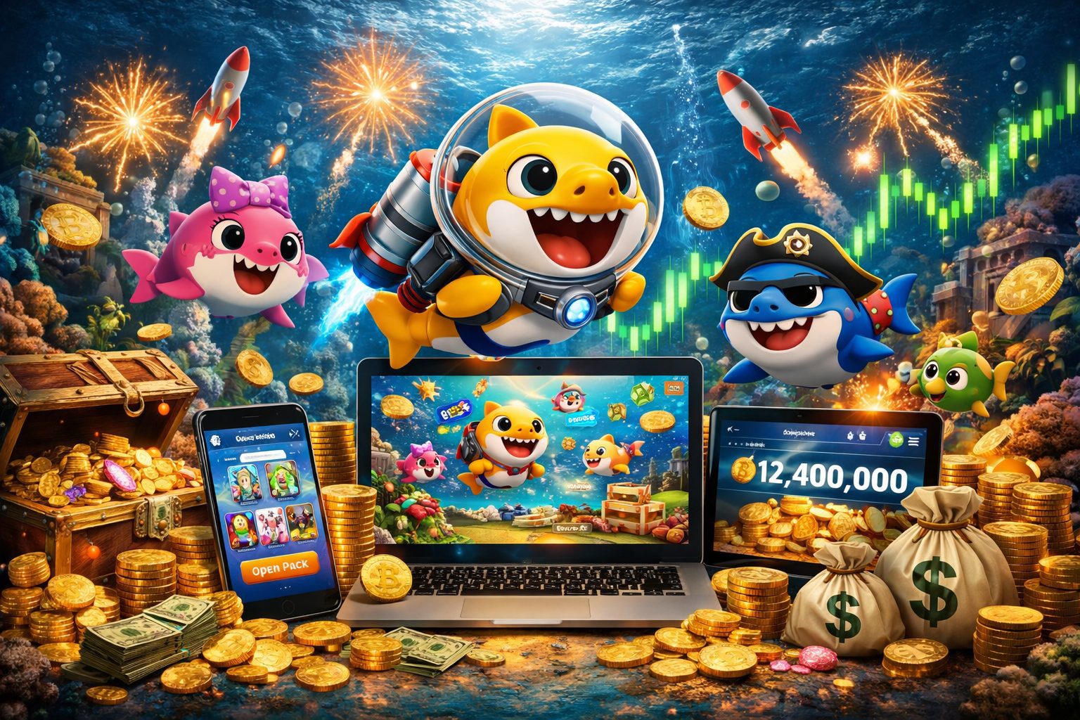 Baby Shark Universe (BSU) Meledak 71% dalam 24 Jam! Meme GameFi Raup Volume $12,4 Juta, Investor Gila-gilaan